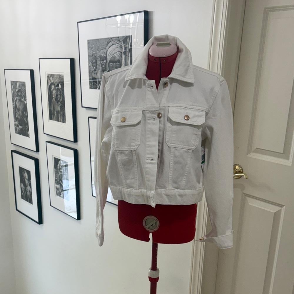 Michael Kors White Jean Jacket